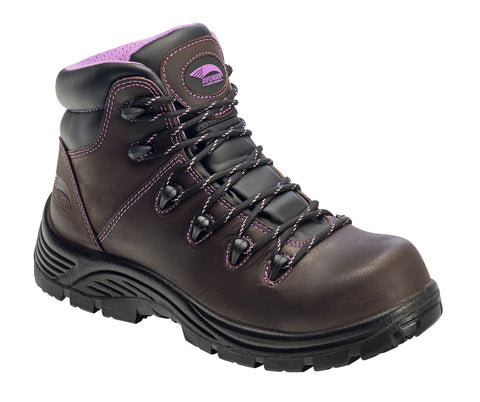 Avenger Womens Comp Toe PR EH WP Hiker M Brown Leather Boots