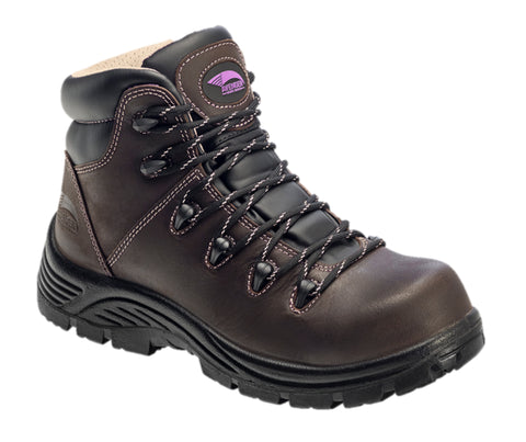 Avenger Womens Brown Leather Comp Toe Framer 400G Work Boots