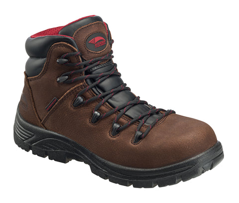 Avenger Mens Comp Toe WP Work Boot M Brown Leather