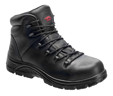 Avenger Mens Comp Toe PR EH WP Hiker M Black Leather Boots