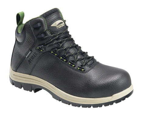 Avenger Mens Black Leather Comp Toe 7282 Breaker 6in Work Boots