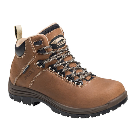 Avenger Womens Breaker Mid Brown Leather Work Boots