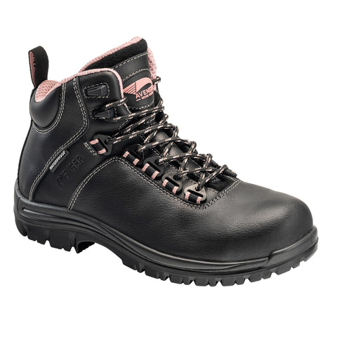 Avenger Womens Breaker Mid Black Leather Work Boots