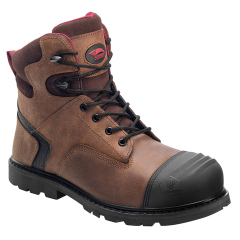 Avenger Mens Comp Toe EH Work Boots M Brown Leather