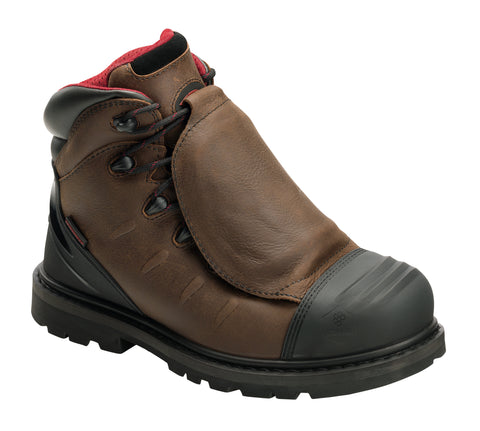 Avenger Mens Brown Leather Comp Toe Hammer Ext Met Work Boots
