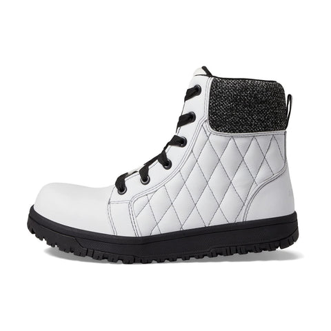 Avenger Womens Metro 8in CN EH White Work Boots