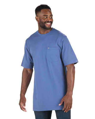 Berne Mens Heavyweight Pocket Tee Royal Blue 100% Cotton S/S T-Shirt