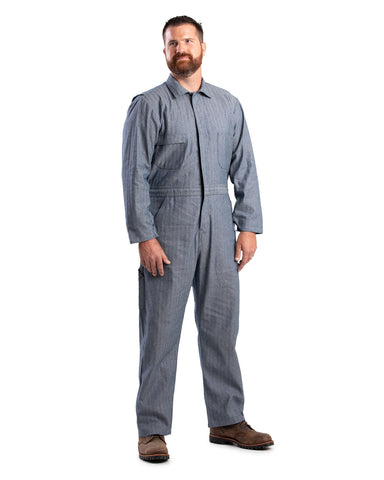 Berne Mens Fisher Stripe 100% Cotton Unlined Coverall
