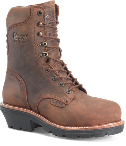 Chippewa Mens Thunderstruck 400G WP CT Walnut Leather Work Boots