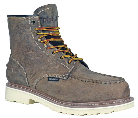 DieHard Mens Monte Soft Toe WP Brown Leather Work Boots