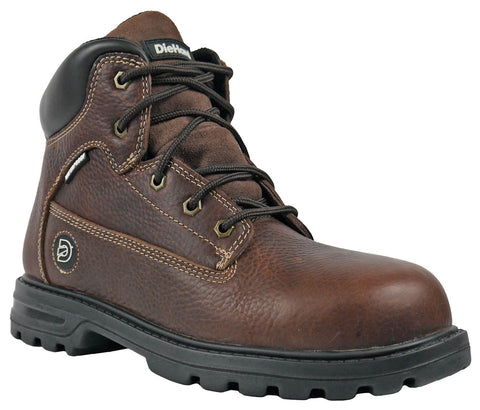 DieHard Mens Charger V2 CT WP SR Brown Leather Work Boots
