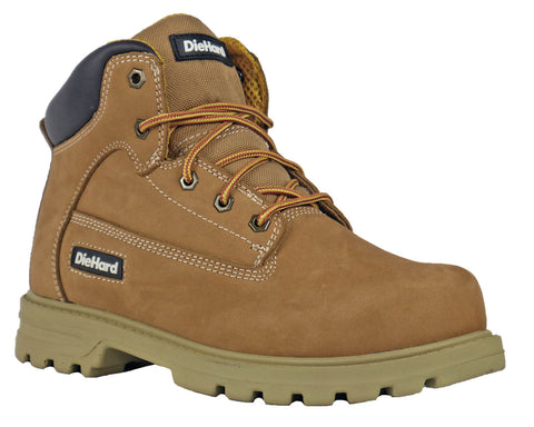 DieHard Mens Charger Soft Toe Tan Nubuck Work Boots
