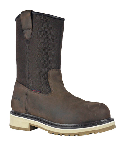 DieHard Mens Stratus Wellington Soft Toe Brown Leather Work Boots