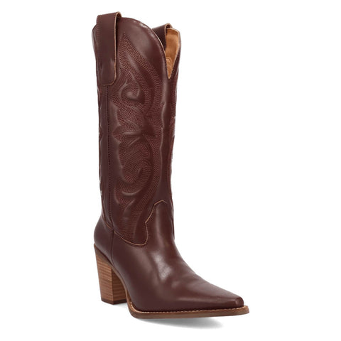 Dingo Womens Hensley Brown Leather 13in Cowboy Boots