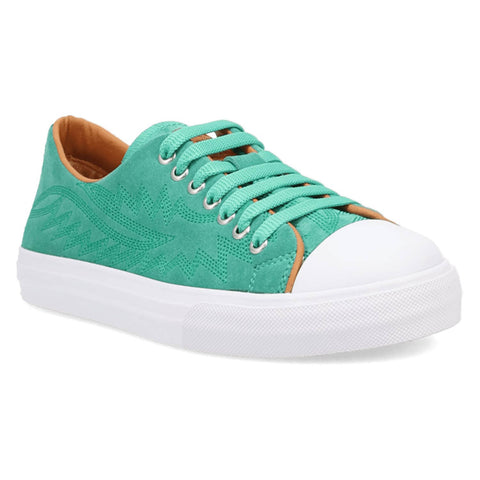 Dingo Womens Campus Green Suede Western Sneakers Shoes