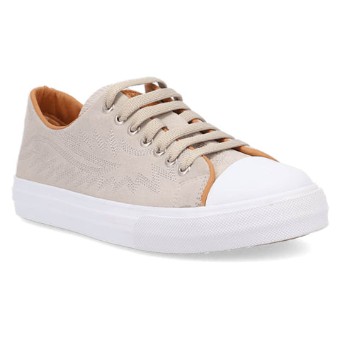 Dingo Womens Campus White Suede Western Sneakers Shoes