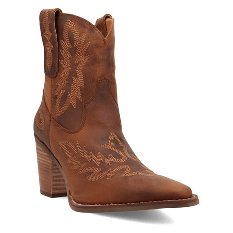 Dingo Womens Rocky Top Brown Leather 7in Cowboy Boots
