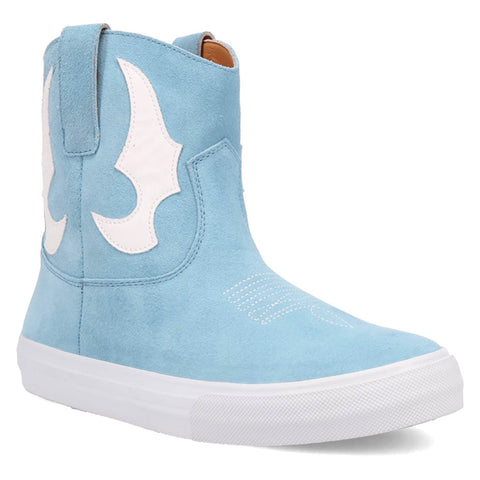 Dingo Womens Ollie Sneaker Blue Suede 5in Ankle Boots