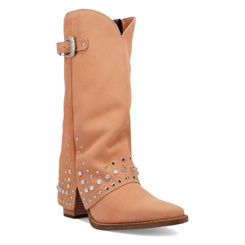 Dingo Womens Howdy Honey Orange Suede 11in Cowboy Boots