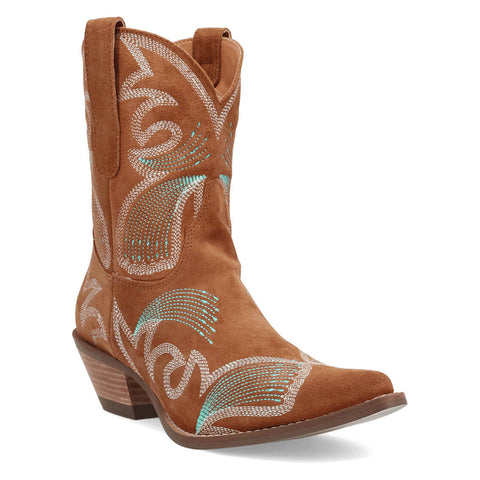 Dingo Womens Flyin Colors Camel Suede 7in Cowboy Boots