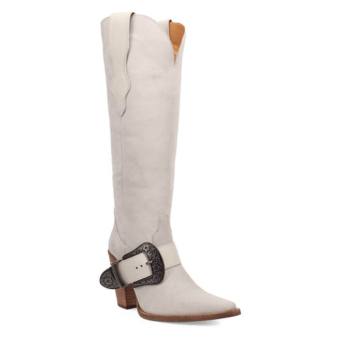 Dingo Womens Yeehottie Grey Suede 18in Fashion Boots