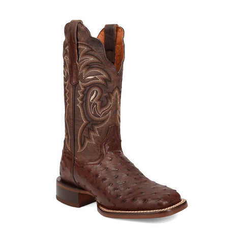 Dan Post Womens Kylo Chocolate Full Quill Ostrich Cowboy Boots