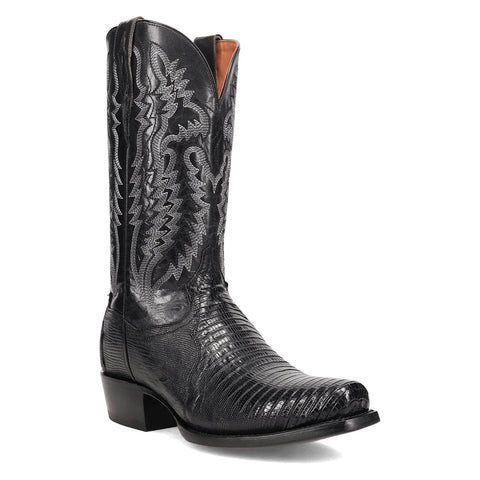 Dan Post Mens Ringold Black Lizard Cowboy Boots