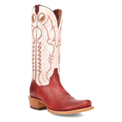 Dan Post Womens Adelaide Red/White Leather Cowboy Boots