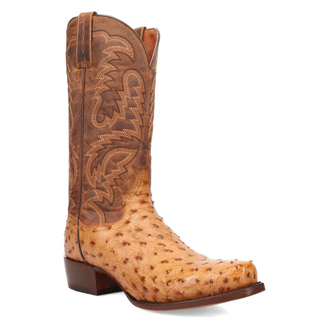 Dan Post Mens Marco Saddle FQ Ostrich 13in Cowboy Boots