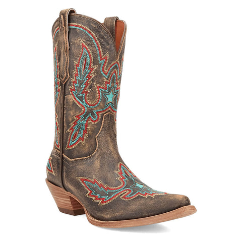 Dan Post Womens Starbright Tan Leather Cowboy Boots
