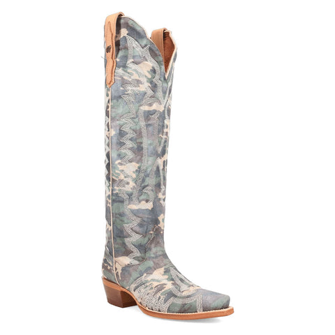Dan Post Womens Camo Darlin Camo Fabric 18in Cowboy Boots