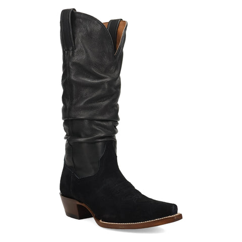 Dan Post Womens Cowgirl Chic Black Leather 14in Cowboy Boots