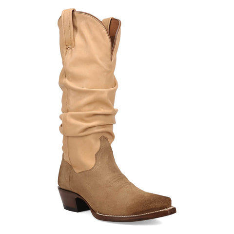 Dan Post Womens Cowgirl Chic Sand/Beige Leather 14in Cowboy Boots