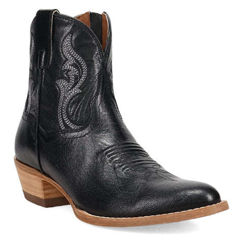 Dan Post Womens Rustic Charm Black Leather 6in Ankle Boots