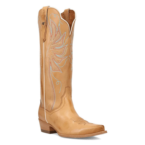 Dan Post Womens Grace Tan Leather 15in Cowboy Boots