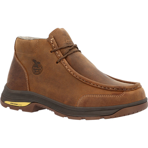 Georgia Mens Athens Superlyte WP AT Wallabe Brown Leather Work Boots