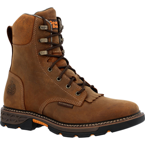 Georgia Mens CarboTec FLX WP AT Lacer Brown Leather Work Boots
