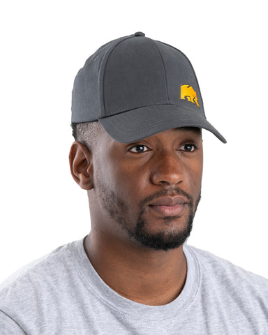 Berne Unisex Logo Flex Slate Baseball Cap Hat
