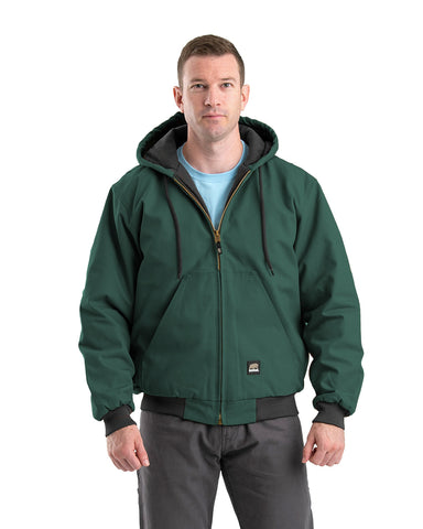 Berne Apparel Mens Heritage Duck Hooded Active Green 100% Cotton Jacket