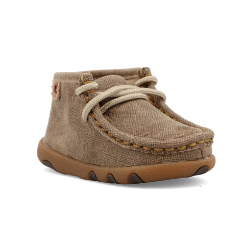 Twisted X Infant Unisex Driving Moc Dusty Tan Leather Chukka Boots