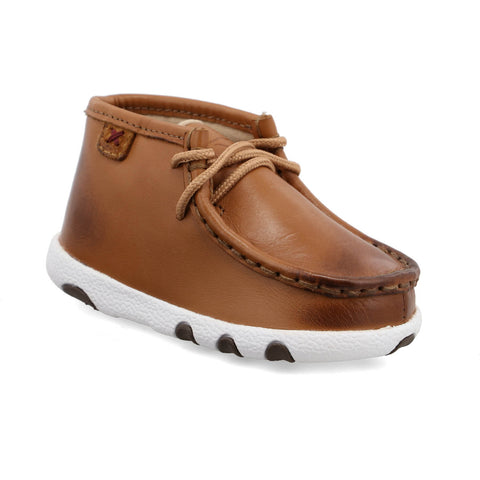 Twisted X Infant Unisex Driving Moc Tan Leather Chukka Boots