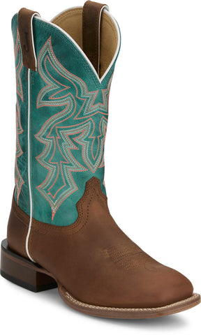 Justin Womens Miss Ellie Rustic Leather Frontier Cowboy Boots