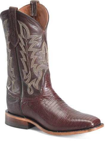 Justin Mens Reposado 12in Chocolate Lizard Skin George Strait Cowboy Boots