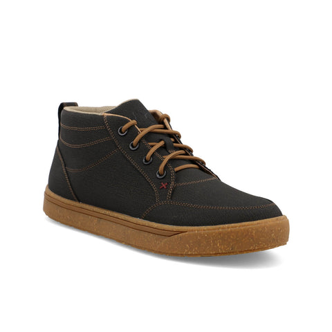 Twisted X Mens High-Top Kicks Charcoal Leather Sneakers Shoes