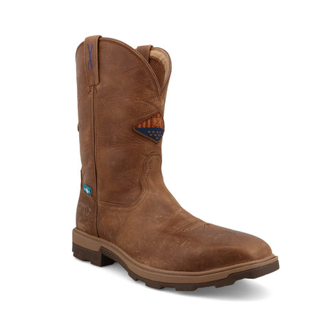 Twisted X Mens 11in UltraLite X Nano Toe Ginger Leather Work Boots