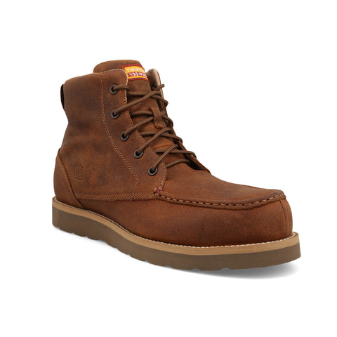 Twisted X Mens 6in Wedge Sole Nano Toe Rawhide Leather Work Boots
