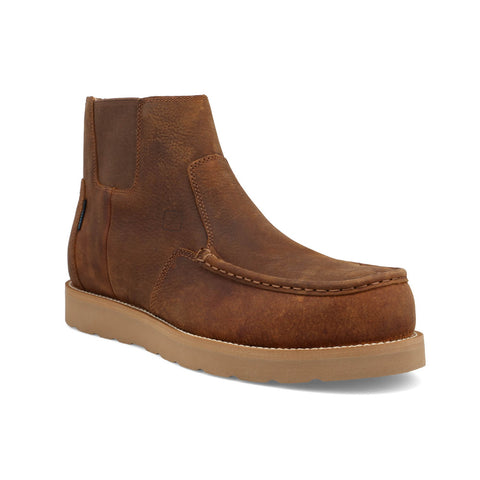 Twisted X Mens 6in Chelsea Wedge Sole CT Rawhide Leather Work Boots