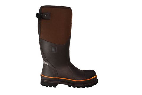 Dryshod Mens Nanotoe Protective Gusset Brown Rubber Work Boots