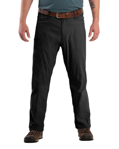 Berne Mens Lightweight Flex Pro Black Nylon Blend Pants