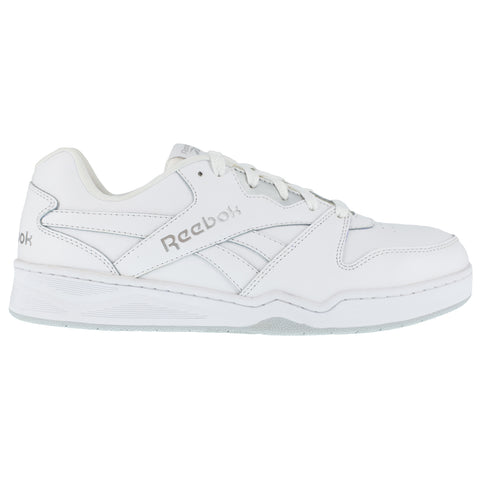 Reebok Womens White Leather Work Shoes Low Cut Sneaker CT